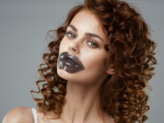 young woman with long hair