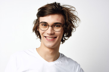 Fototapeta premium portrait of a young man in glasses