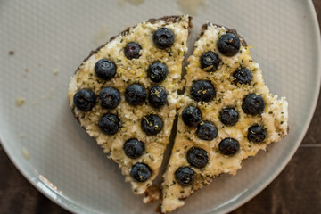 fancy blueberry and ricotta toast