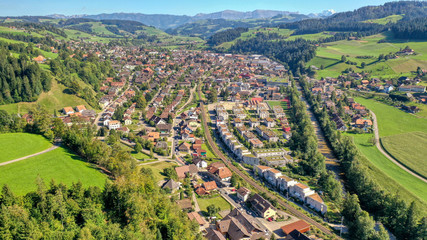 Luftaufnahme aus dem Emmentaler Langnau