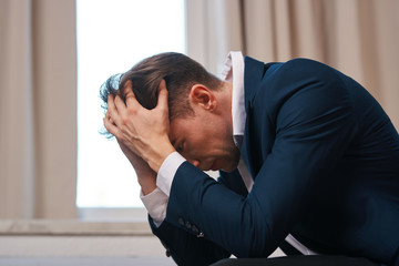 businessman with headache