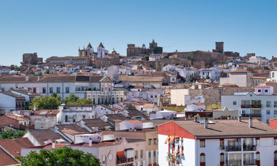 Skyline de la ciudad monumental de Caceres