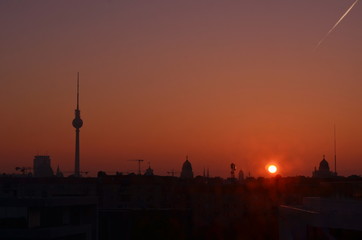 Sunset Berlin Skyline