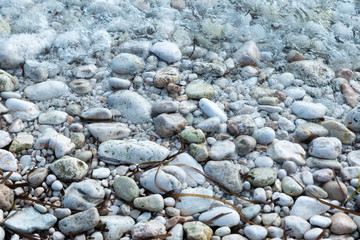 shore with stones