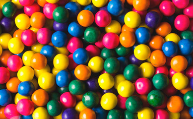colored bubble gum balls