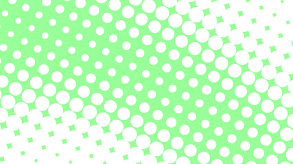 Light green retro pop art background with halftone dots design