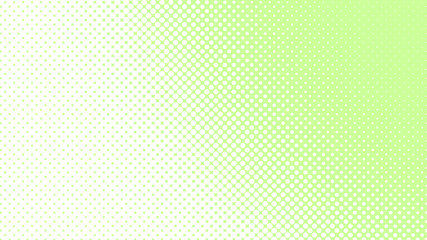 Green and white pop art background with dots design, abstract vector illustration in retro comics style