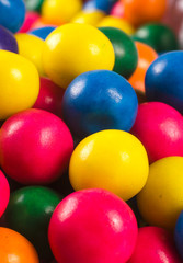 colored bubble gum balls