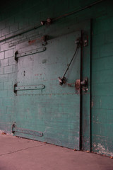 broken warehouse door
