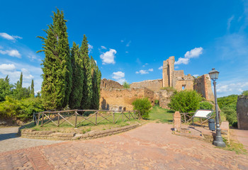 Sovana (Italy) - A small etruscan and medieval stone village in the municipal of Sorano, province of Grosseto, Tuscany region; touristic attraction for cathedral, ruins and square.