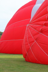 Ballons Festival - Balloon Festival, exhibition of hot-air balloons in the city park. Some steps for the preparation of the balloon flight
