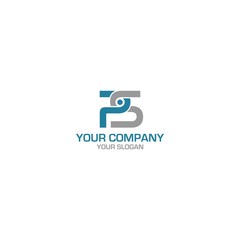 Simple PS Logo Design Vector