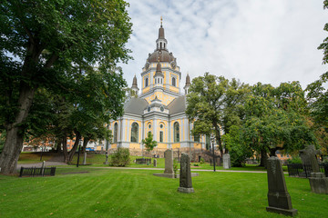 Fototapeta na wymiar Katarina church cemetery in Stockholm