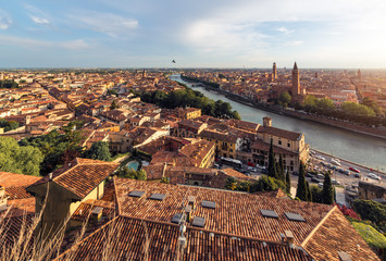 The best view on Verona in sunset