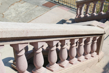 the stairs of the villa