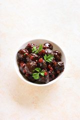 Meatballs with cranberry sauce