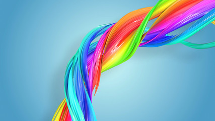 creative abstract swirl rainbow color background. abstract stripes swirling in a circle formation.