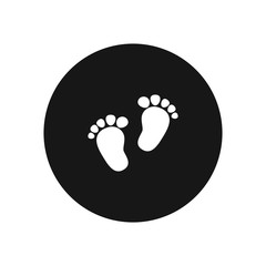 Human footprints vector icon, simple sign for web site and mobile app.