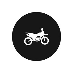 Fototapeta na wymiar Single motorbike vector icon, simple sign for web site and mobile app.