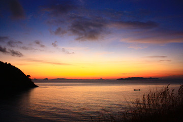 Nature view Sun rise in krabi thailand