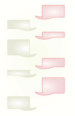 Obraz premium Blank messaging text boxes. vector