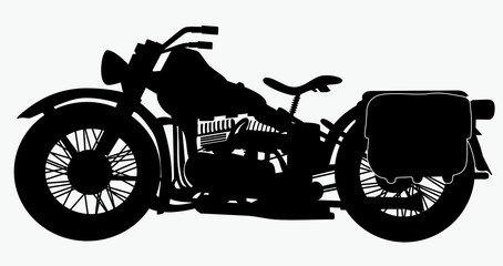 Fototapeta premium retro motorcycle silhouette
