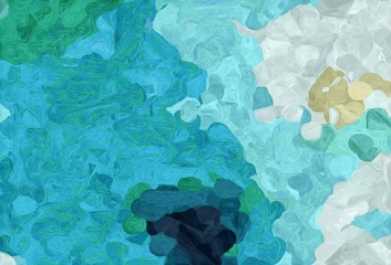 abstract natural painting style with medium turquoise, light gray and light sea green colors
