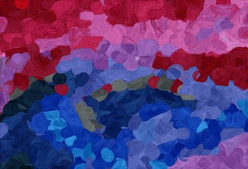abstract natural painting style with dark slate blue, dark pink and mulberry  colors