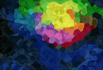 abstract natural painting style with peru, dark khaki and very dark blue colors