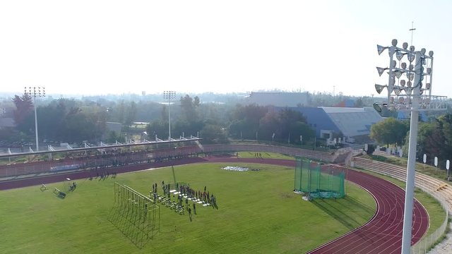 Cross fit con drone en cacha