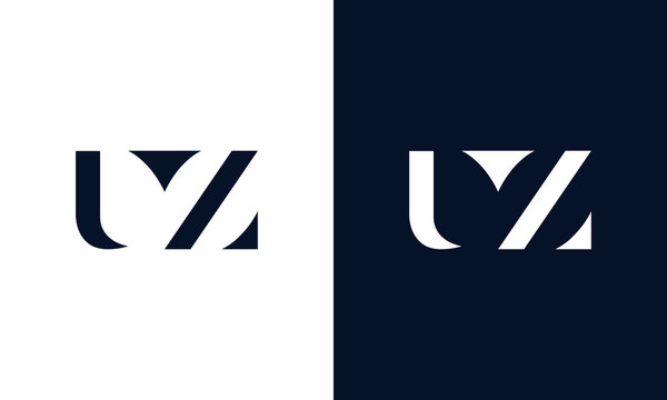 Abstract letter UZ logo. This logo icon incorporate with abstract shape in the creative way.