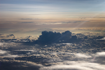 Fototapeta na wymiar Over the clouds