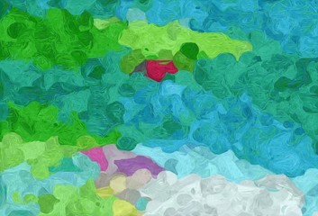 Fototapeta na wymiar abstract creative painting style with medium sea green, light sea green and forest green colors