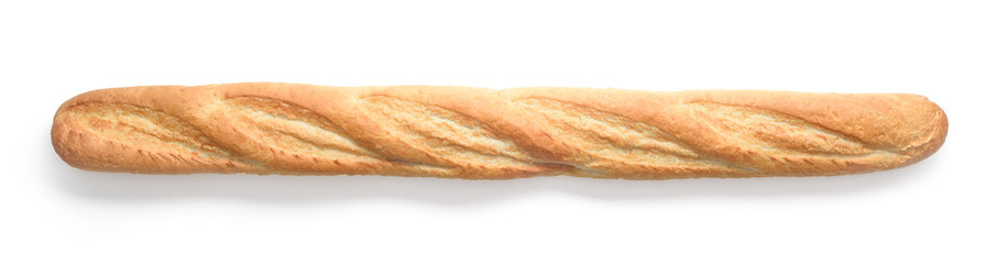 Baguette isolated on white background