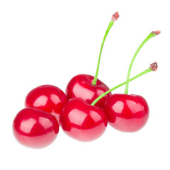 Image cherries on a white background