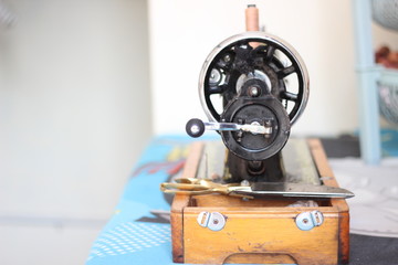 Old Sewing Machine Side View