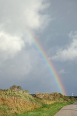 Langeoog mit Regenbogen