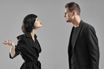 man and woman fighting