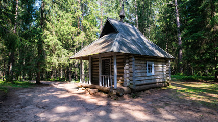  old wooden hut in the forest