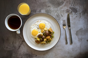 Fried Eggs and Potatoes