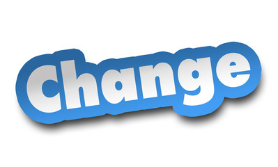 change concept 3d illustration isolated