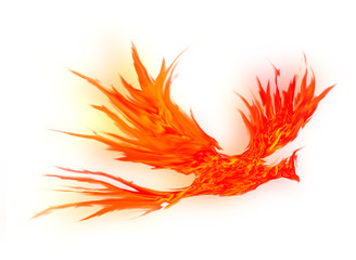 Phoenix bird flames