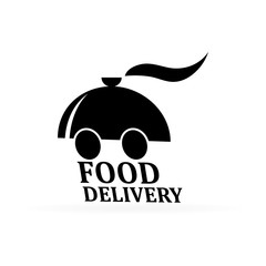 Food delivery. Tray. Covered food. Restaurant cloche sketch icon for infographic, website or app. Vector illustration.