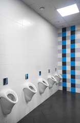 pissoirs in a public toilet