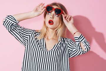 portrait of young woman with long hair