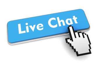 live chat push button concept 3d illustration