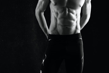 Fototapeta na wymiar muscular young man