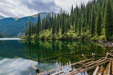 Kolsay lake - mountain lake in Kazakhstan