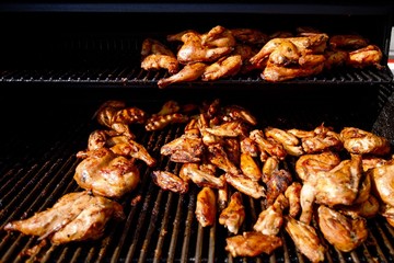 chicken on the grill