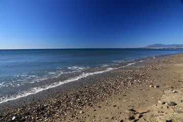 La Malagueta, beach in Malaga, Spain